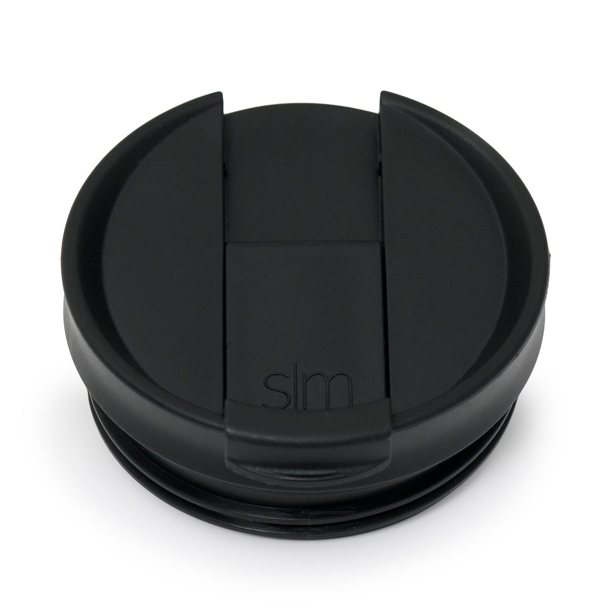 Black product on light gray background