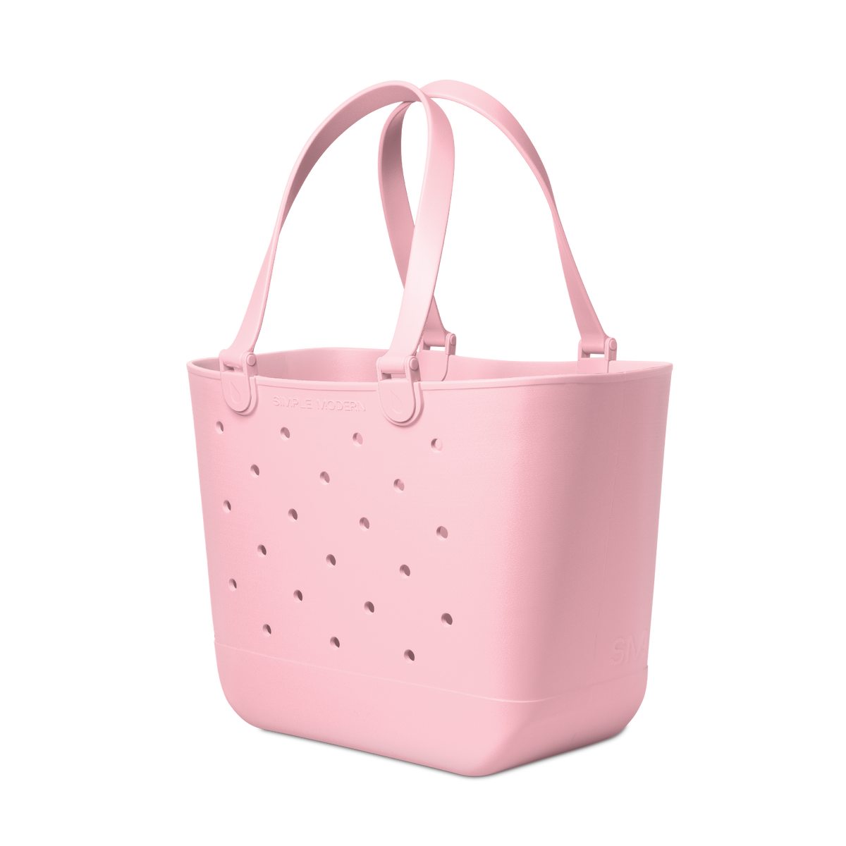 Soft pastel pink product on white background